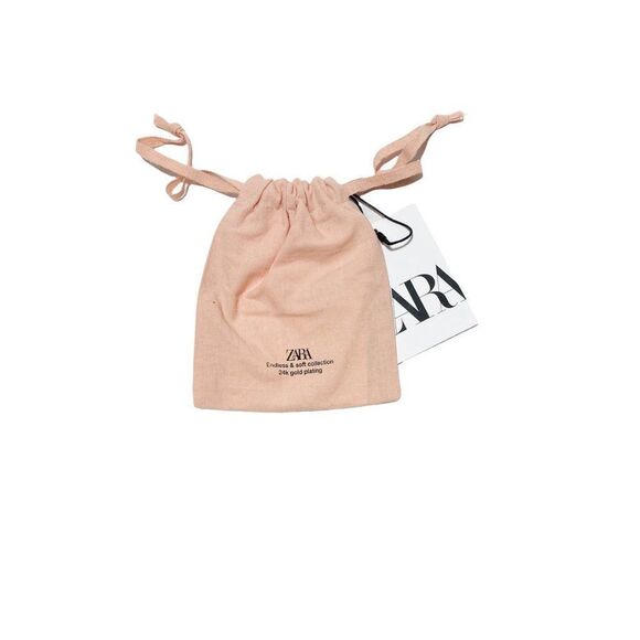 ZARA SHIMMERY 24K GOLD PLATED EARRINGS - Picture 7 of 8